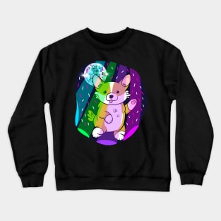 Cute Disco Corgi Crewneck Sweatshirt